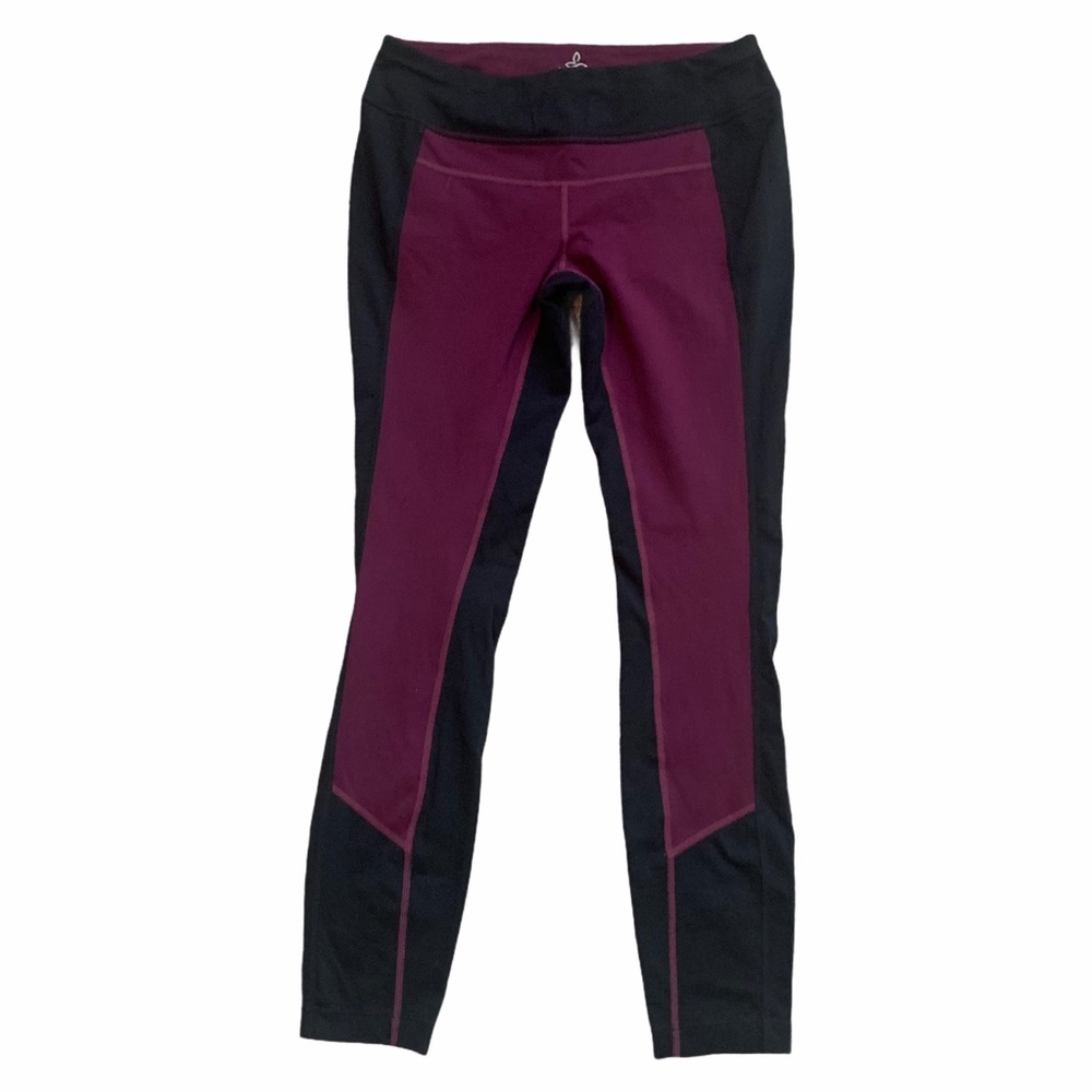 PrAna Gabi Yoga Two Tone Plum and Black Leggings - Picture 8 of 11